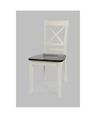 Asbury Park Solid Acacia Farmhouse X-Back Chair (Set of 2)