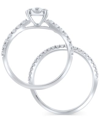 Diamond Classic Style Bridal Set (3/4 ct. t.w) in 14k White Gold