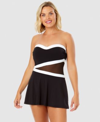 Anne Cole - Women's Mesh-Inset Swimdress