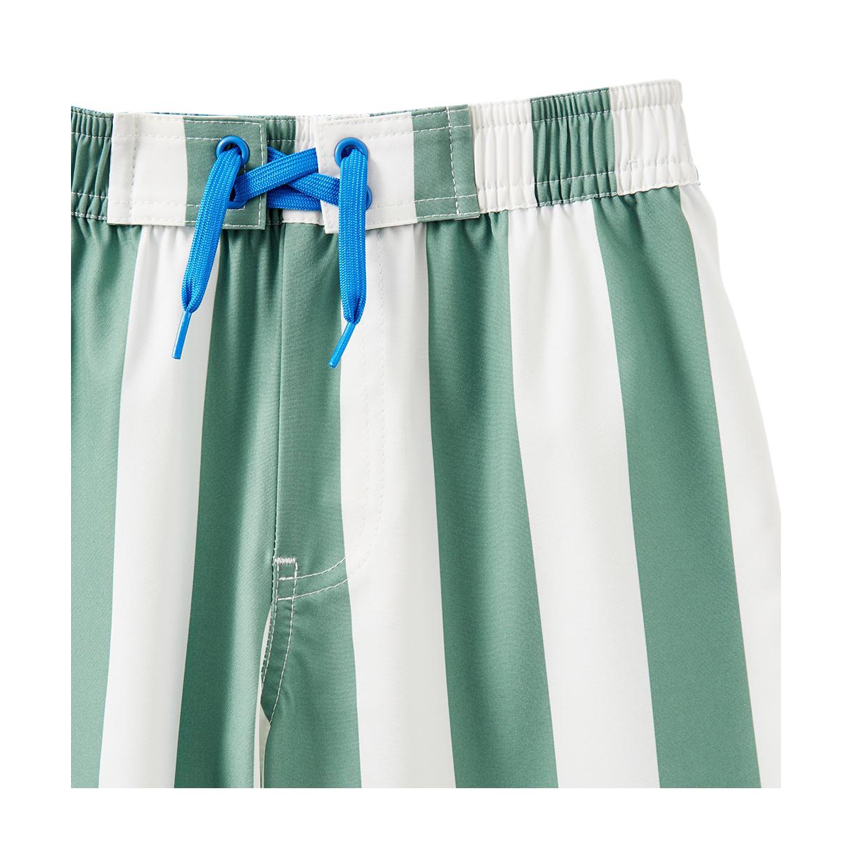 Cotton On Boys Little/Big Bobby Stretch Board Short -vanilla block stripe