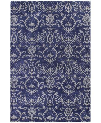 Macy's Fine Rug Gallery - Orleans Elysian Navy 7'9" x 9'9" Area Rug