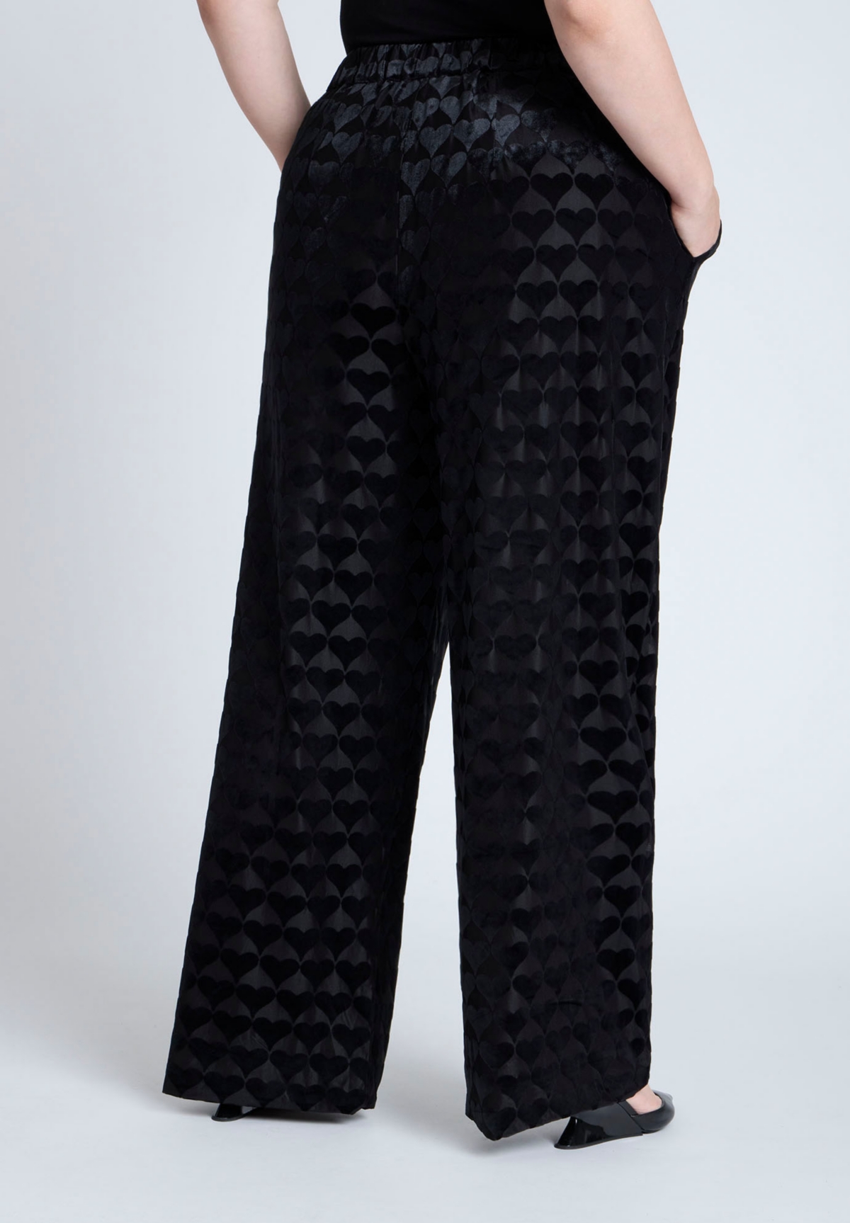 Eloquii Plus Size Heart Velvet Pant