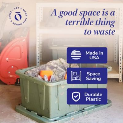 Durabilt 27 Gallon 2 Pack Heavy Duty Storage Tote with Lid