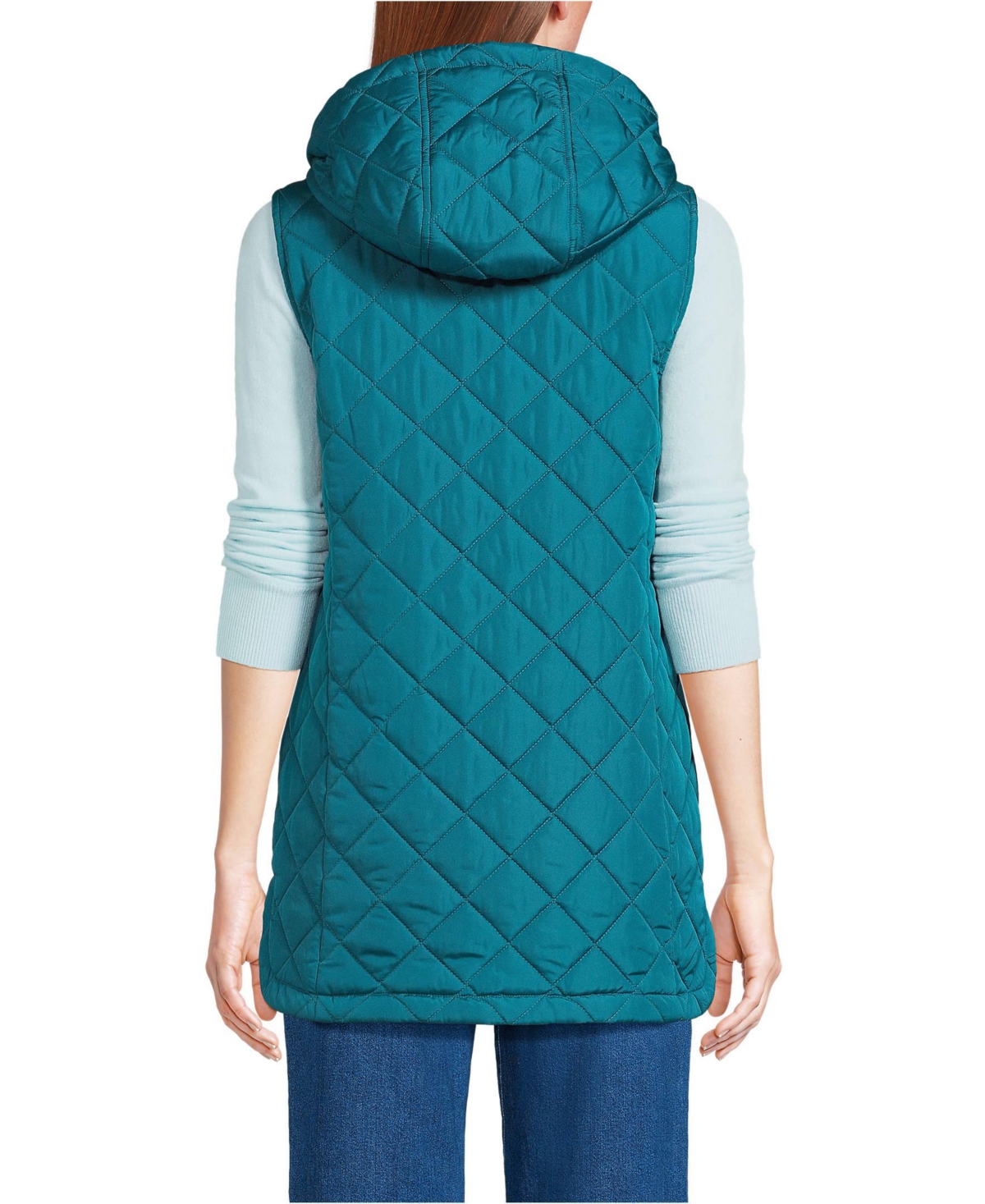 Lands' End Petite FeatherFree Insulated Hooded Vest