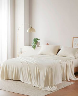 Jersey-Knit Cotton Blend 3-Pc. Sheet Set, Twin XL