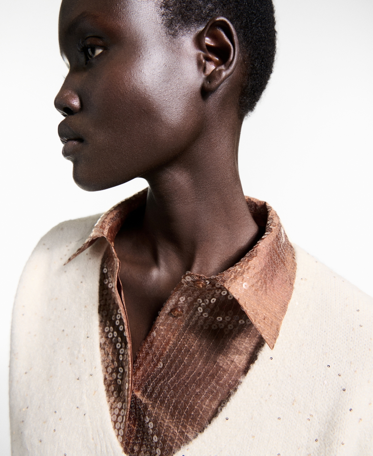 Mango Sweater Gold In Gold