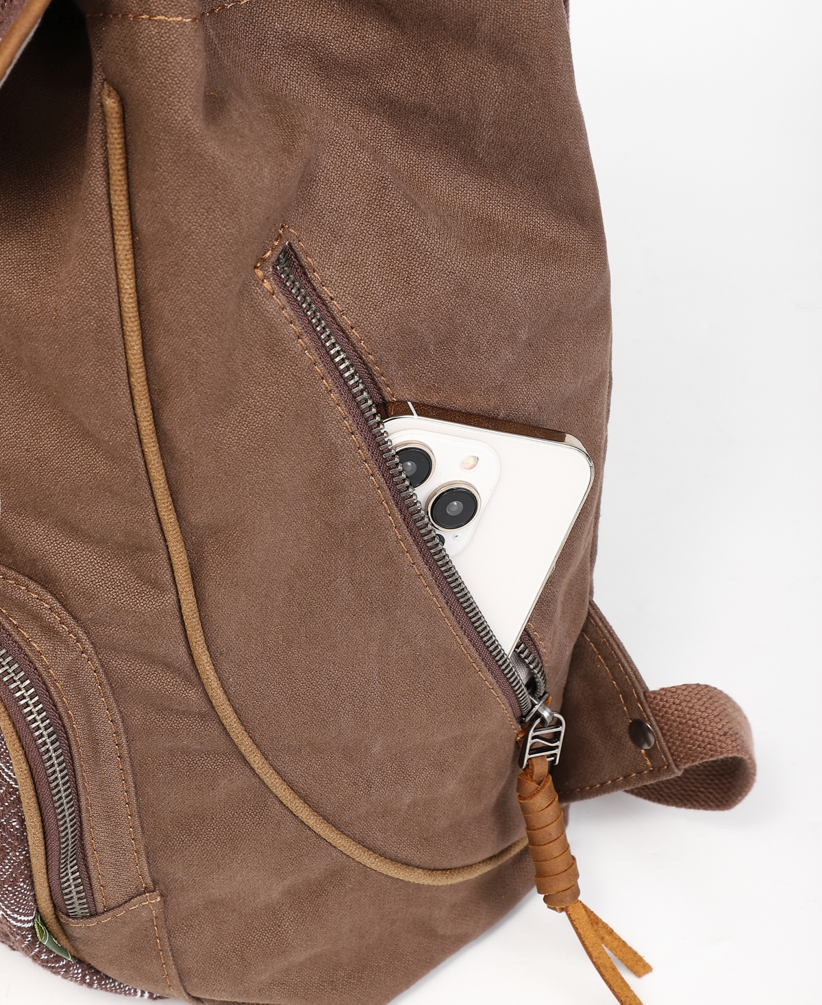 Tsd Brand Oak Hill Canvas Backpack In Brown