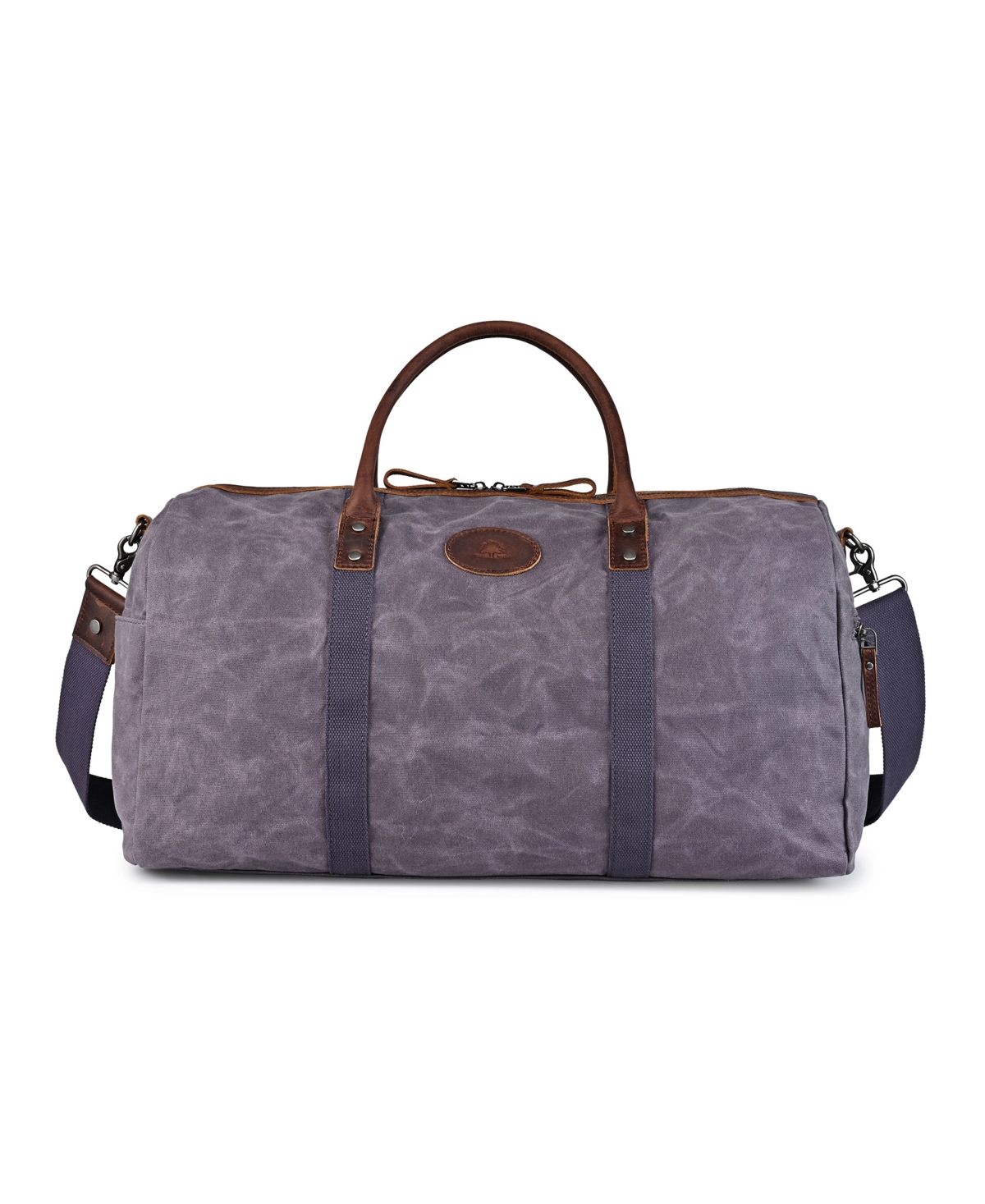 Tsd Brand Hillside Bee-wax Canvas Duffel Bag In Gray