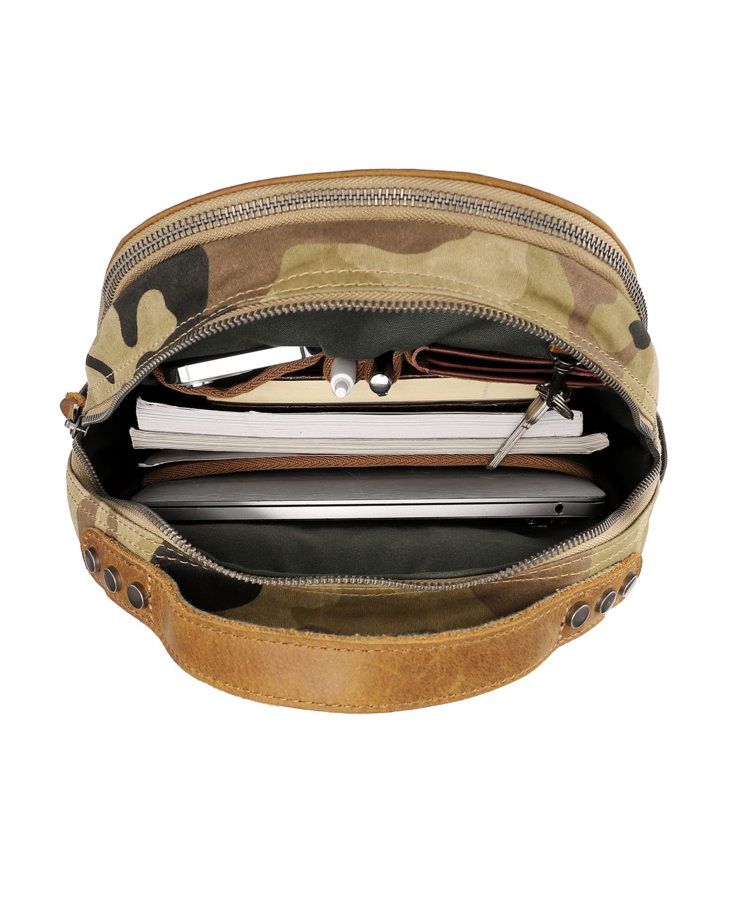 Mountain Leaf Utility Bee-Wax Canvas Backpack