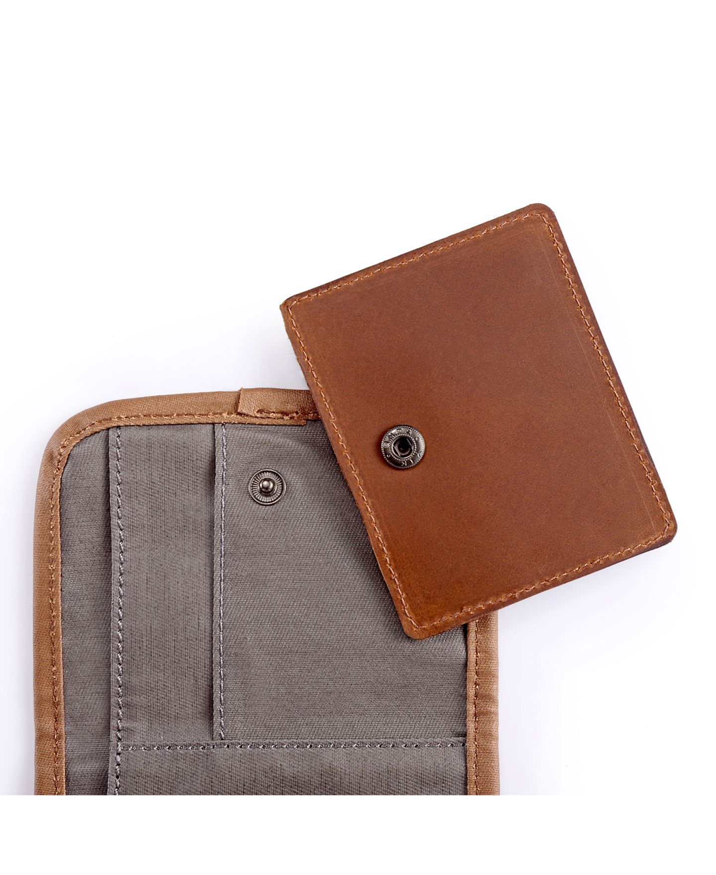Женский кошелёк TSD BRAND Urban Light Coated Canvas Wallet, цвет: Серый — фото 6