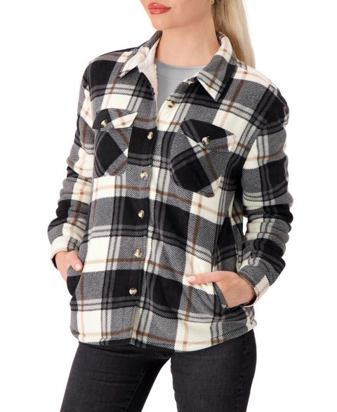 Женские куртки Heat Holders Women's Jacqueline Long Sleeve Plaid Shirt Jacket