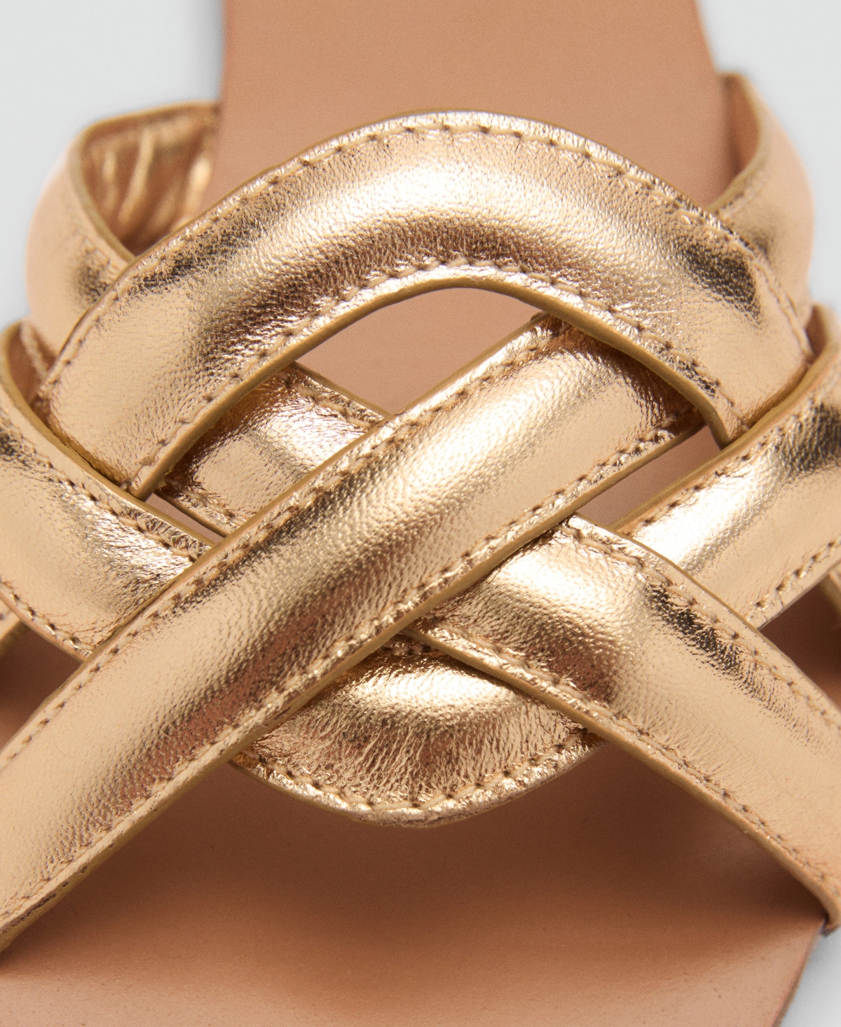 Mango Women's Leather Straps Sandals