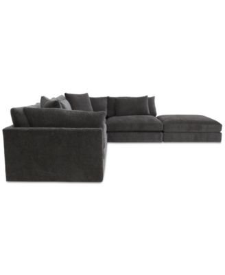 CLOSEOUT! Merten 3-Pc. Fabric Sectional Sofa, Exclusively at Macys