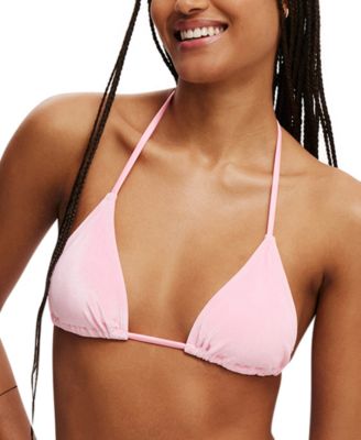 COTTON ON - Women's Velvet Slider Triangle Bikini Top