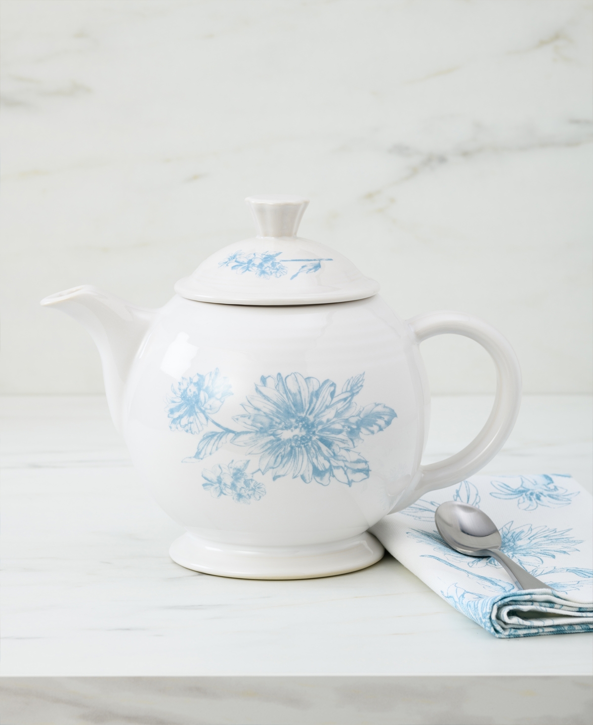 Fiesta Botanical Floral 44 Oz. Covered Teapot In Botanical Floral