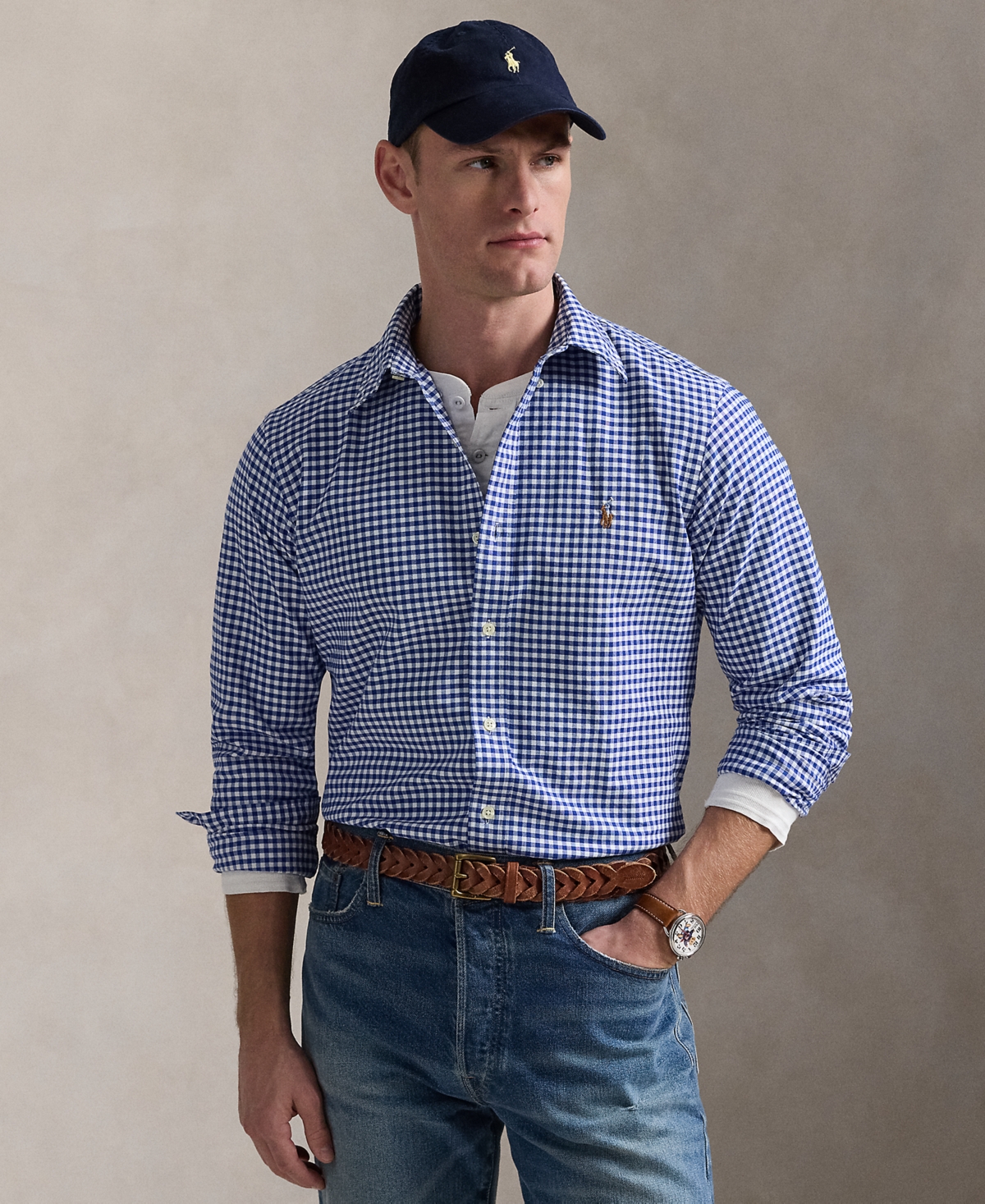 Polo Ralph Lauren Men's Custom Fit Oxford Shirt In Blue