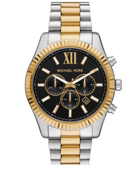 Мужские часы Michael Kors Lexington Chronograph Two-Tone Stainless Steel Watch, 44mm