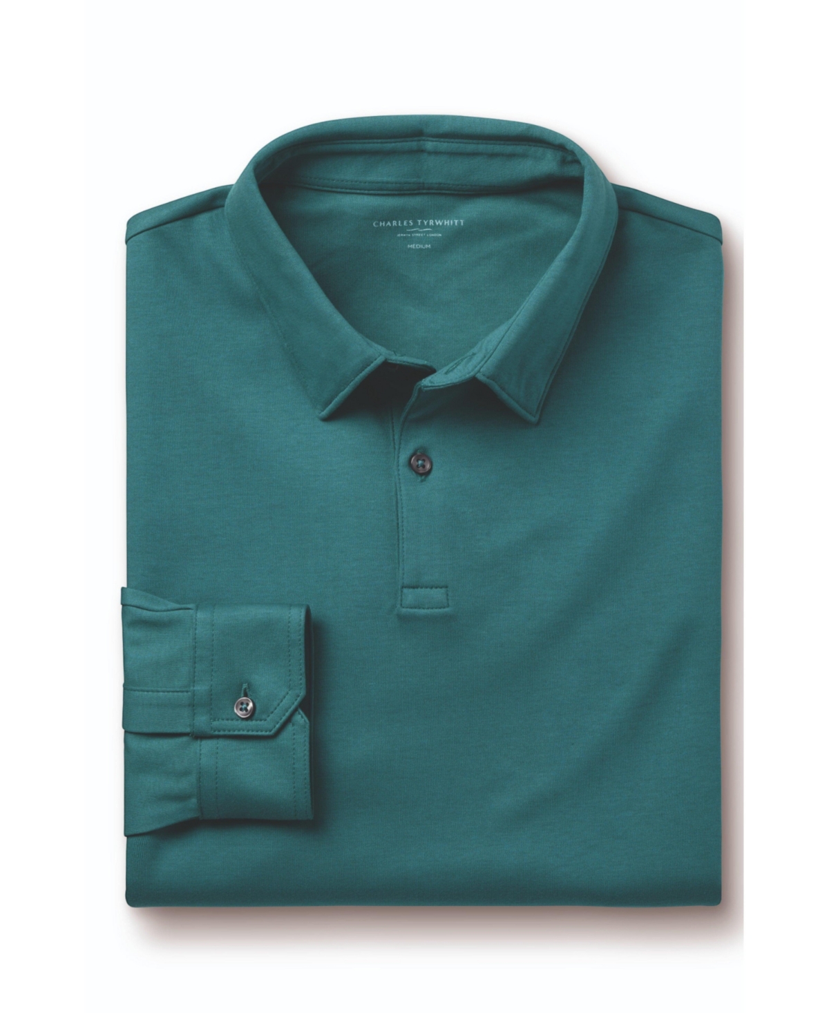 Charles Tyrwhitt Men's Plain Long Sleeve Jersey Polo