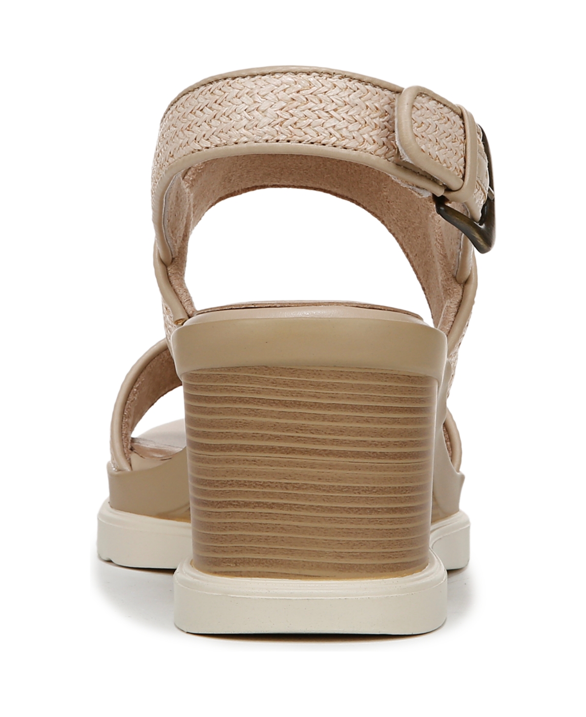 Shop Soul Naturalizer Women's Livia Slingback Wedge Sandals In Light Natural Fabric