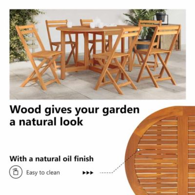 Patio Table 51.1"x35.4"x28.3" Solid Acacia Wood