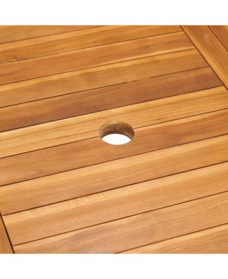 Patio Table 59.1"x35.4"x29.5" Solid Teak Wood