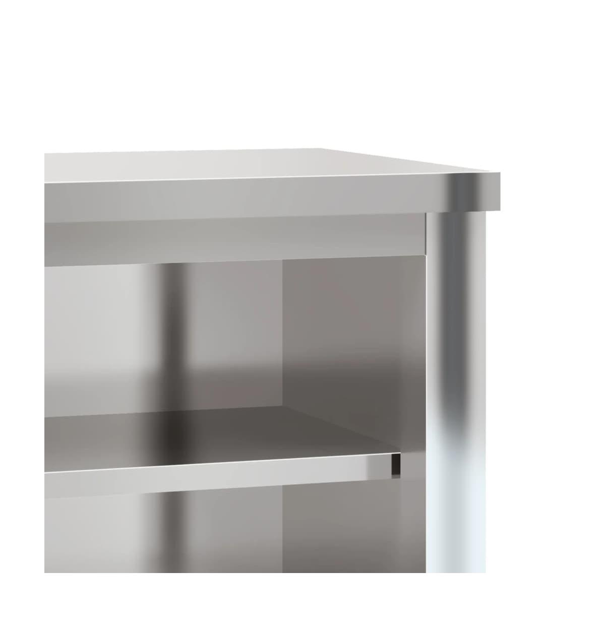 vidaXL Kitchen Wall Cabinet with Shelf Stainless Steel