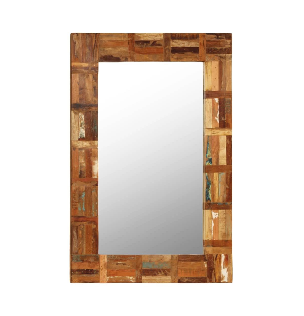 vidaXL Wall Mirror Solid Reclaimed Wood 23.6