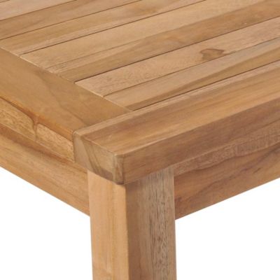 Dining Table Natural Solid Teak Wood 59.1 x 35.4 x 30.3 in