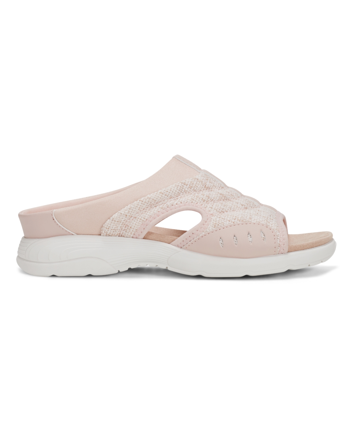 Shop Easy Spirit Women's Traciee Lightweight Flat Easy-on Sandals In Light Pink Woven