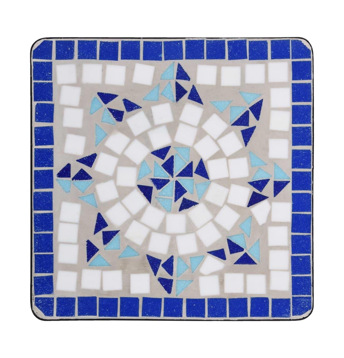 vidaXL Mosaic Side Tableand White Ceramic - Blue