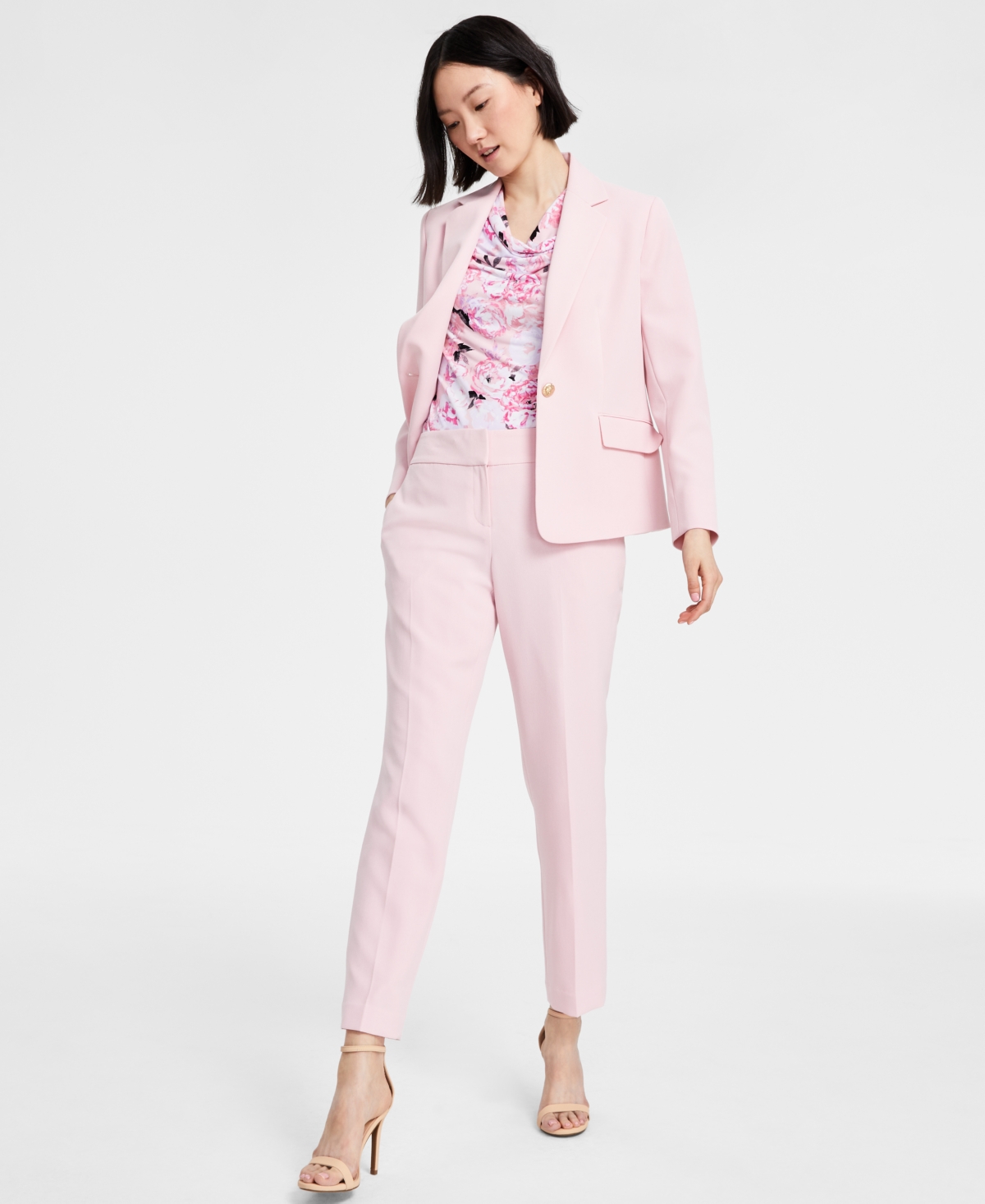 Kasper Women's Stretch-crepe Straight-leg Pants, Regular & Petite