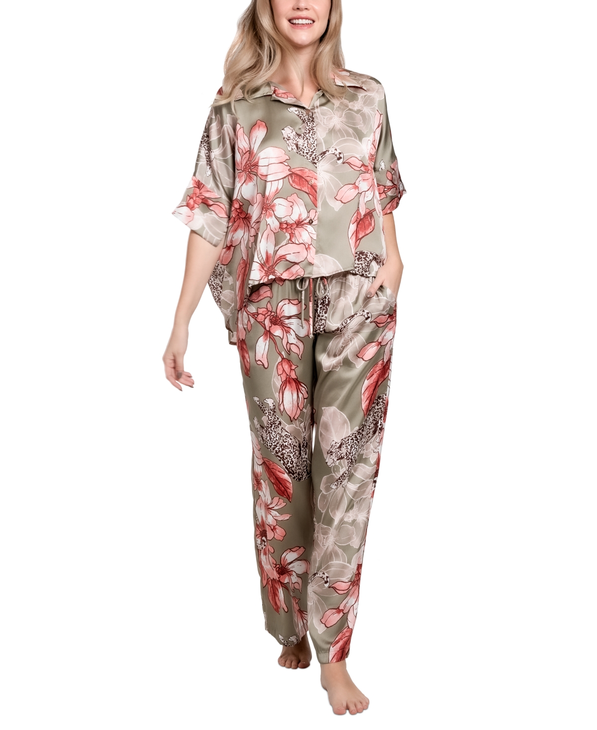 Midnight Bakery Women's Satin Ziggy Pajama Set