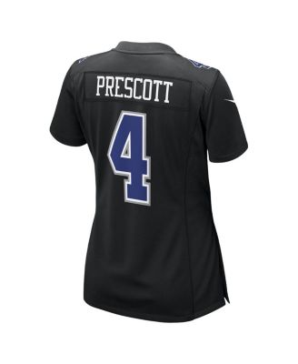 Women's Dak Prescott Carbon Black Dallas Cowboys Fashion Game Jersey