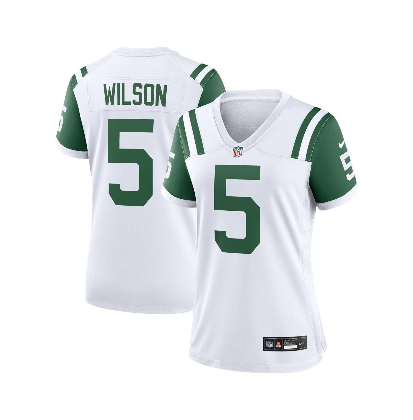 Женский топ Nike Garrett Wilson White New York Jets Classic Alternate Game Jersey — фото 1