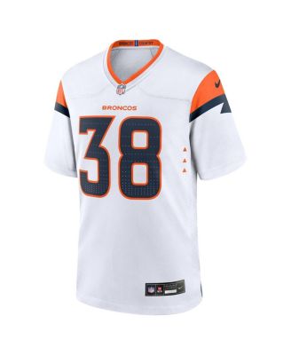 Men's Jaleel McLaughlin White Denver Broncos Game Jersey