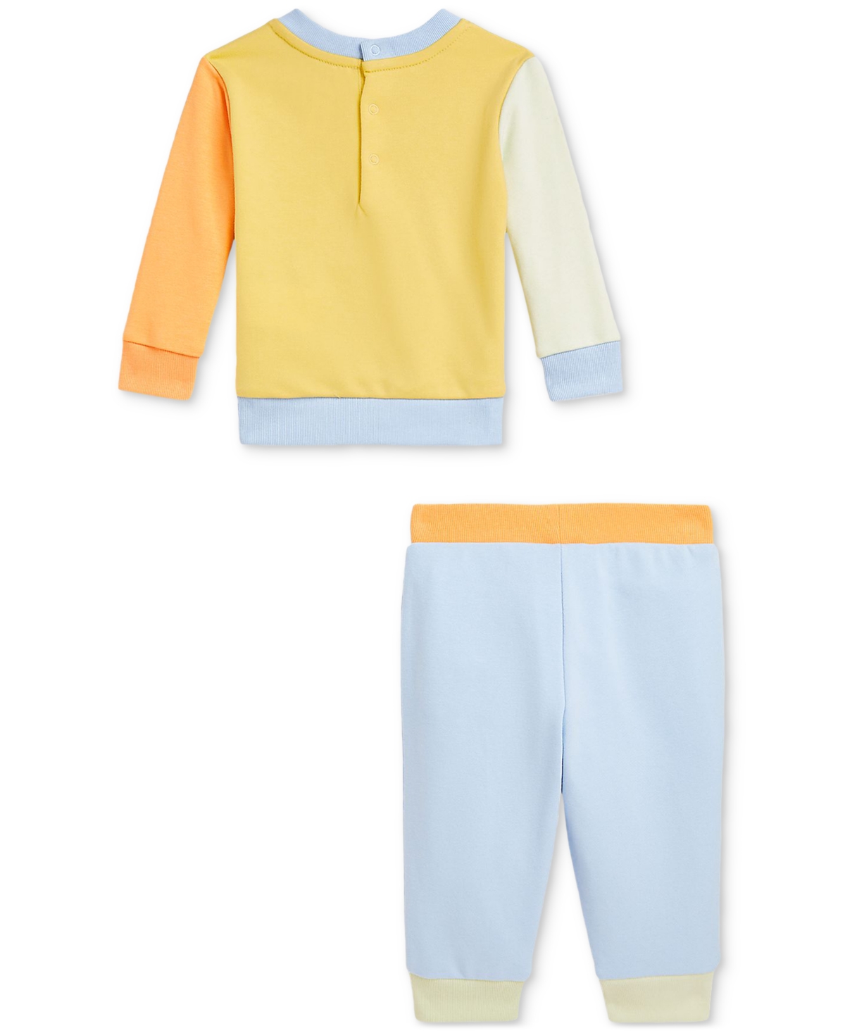 Polo Ralph Lauren Baby Colorblocked Sweatshirt & Pants Set In Blue