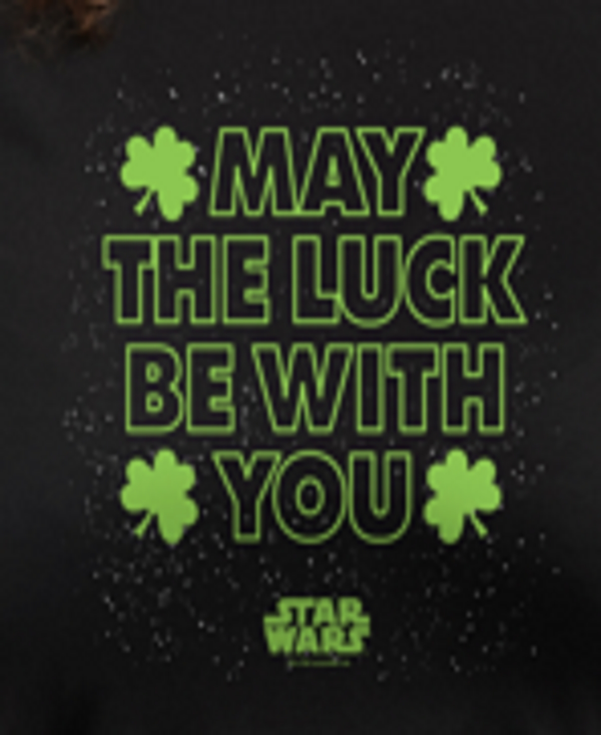 Hybrid Apparel Plus Size Star Wars May The Luck Graphic Crewneck T-shirt In Black