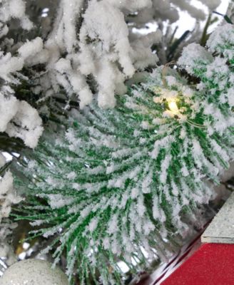 26" Pre-Lit Snowy Cottage Wreath