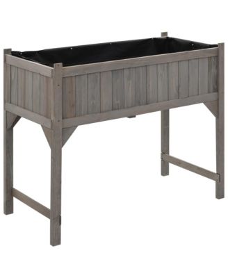 Raised Bed with Greenhouse 43.3"x21.3"x47.2" Solid Fir Wood