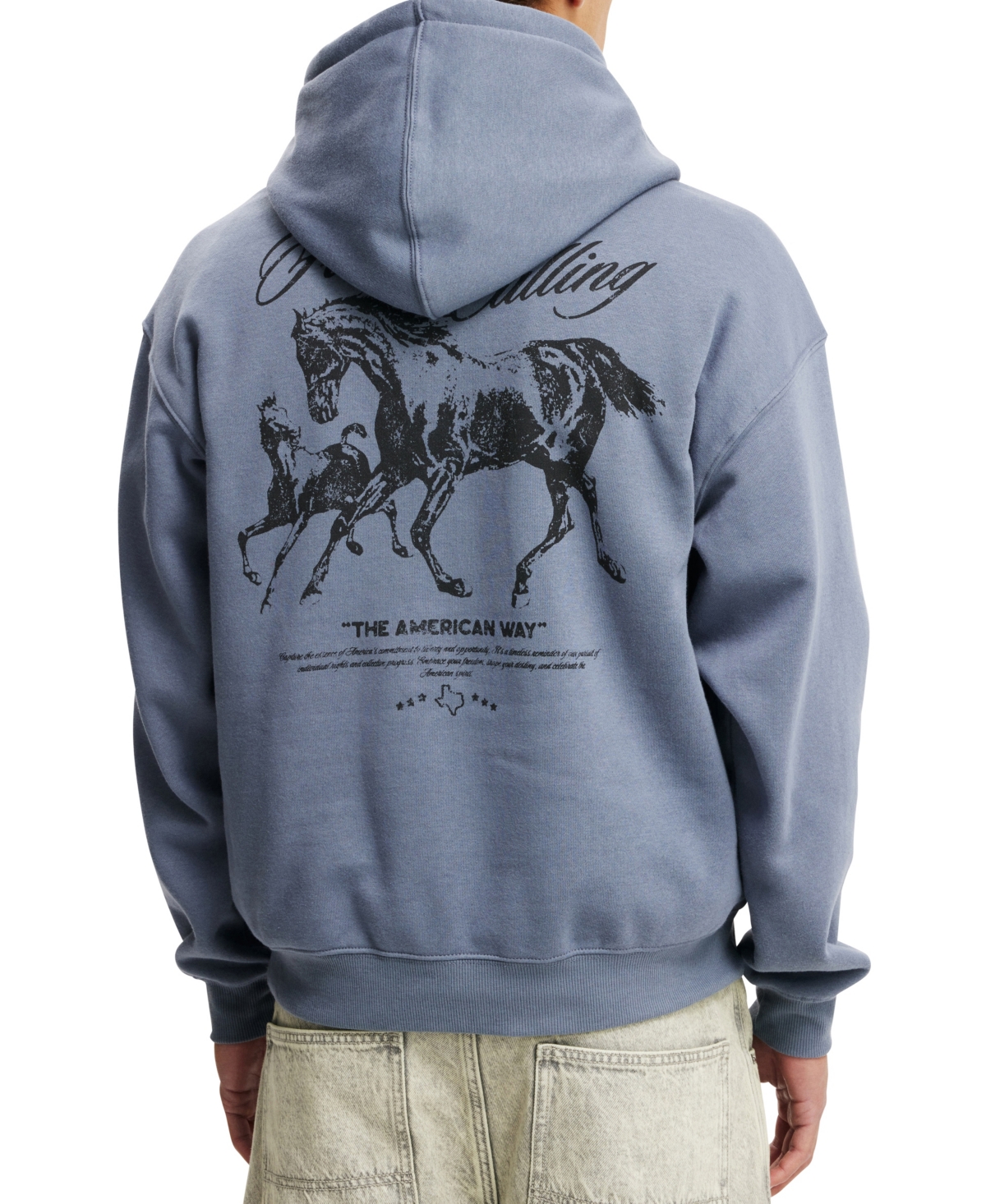 COTTON ON MEN'S BOX FIT GRAPHIC HOODIE 