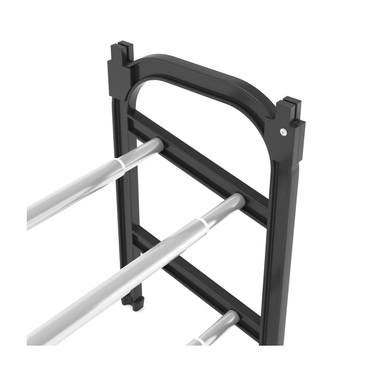 vidaXL Extendable Shoe Rack with 2 Shelves 46.9