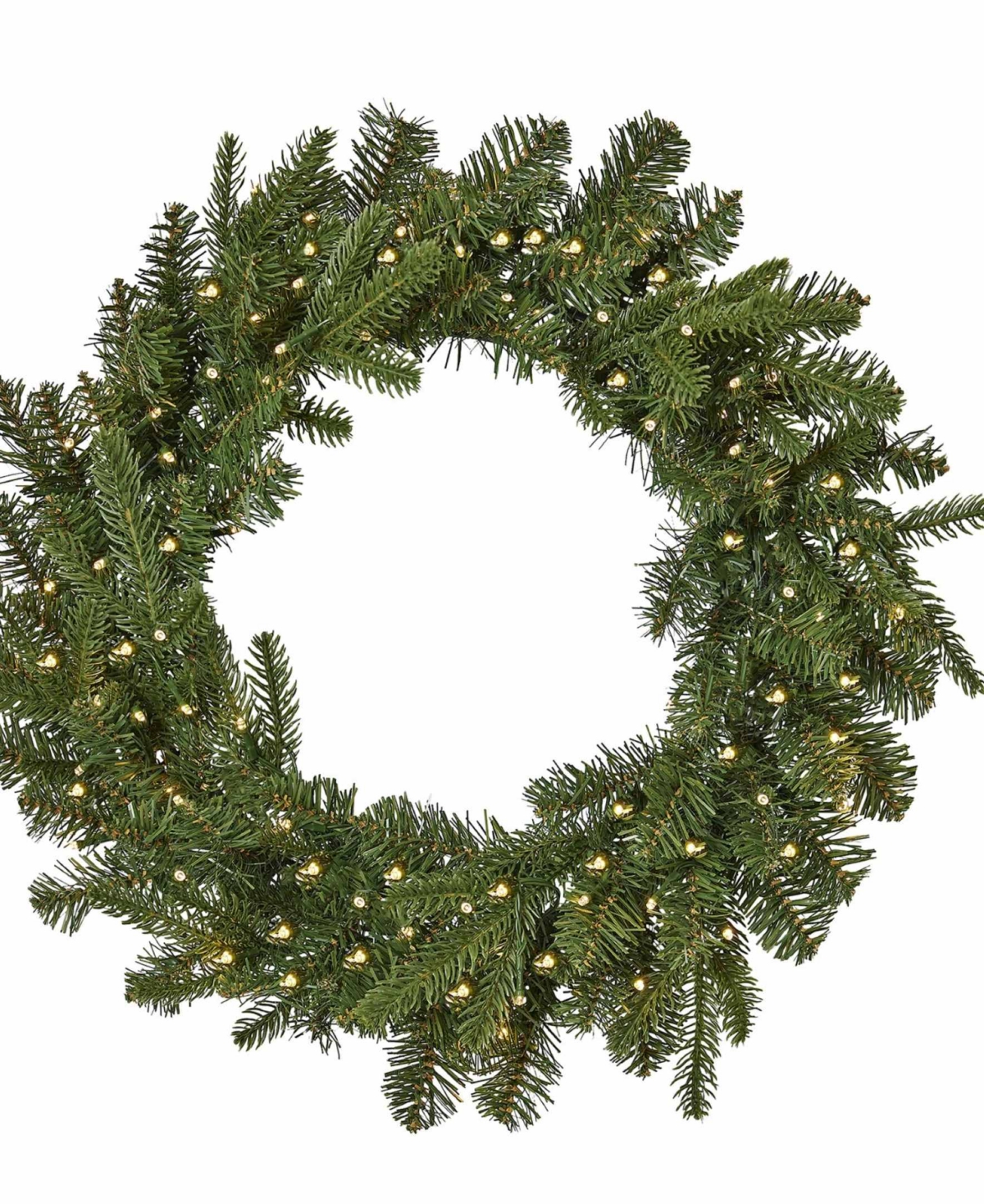 Seasonal 24" Dakota Pine Artificial Christmas Wreath, 50 Dual Led Lights