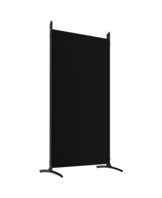 5-Panel Room Divider Black 170.5"x70.9" Fabric