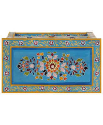 Sideboard Turquoise 21.7"x11.8"x29.9" Solid Wood Mango