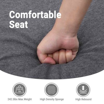 Massage Recliner Chair Dark Gray Fabric