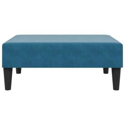 Footstool Blue 30.3"x21.7"x12.2" Velvet
