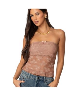 Sheer Lacy Tube Top (S/M)