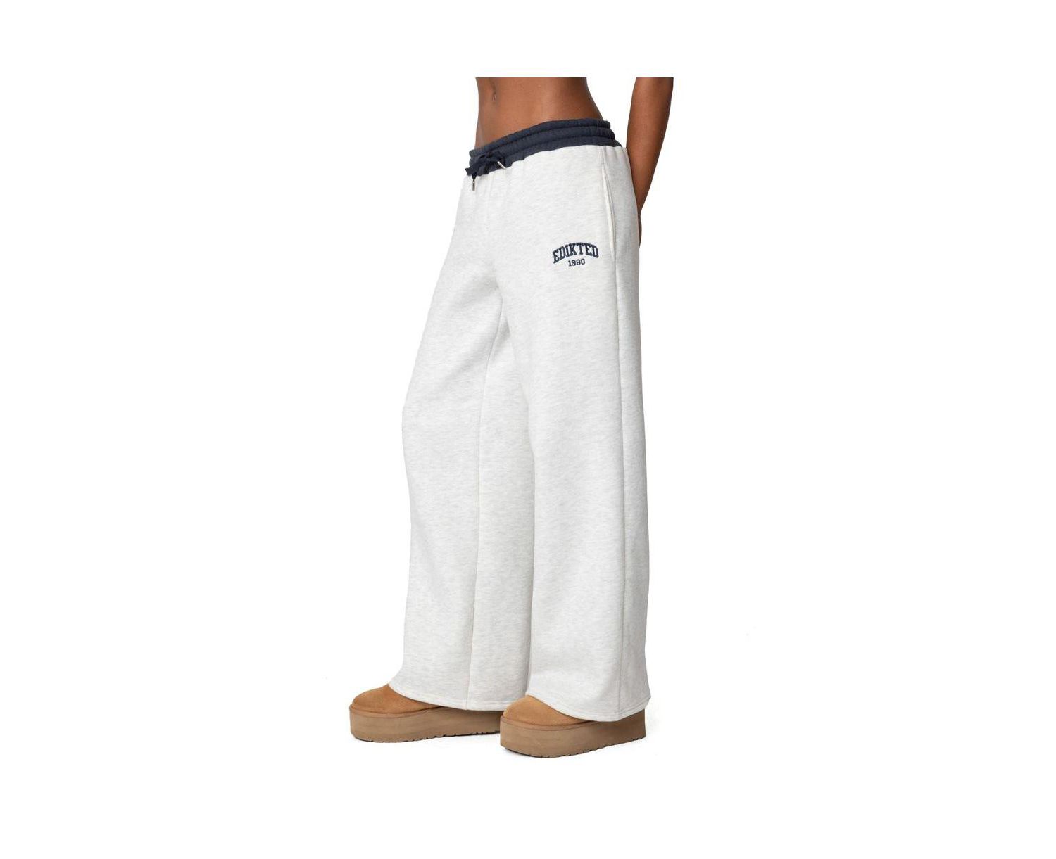 Women's Contrast Embroidered Sweatpants