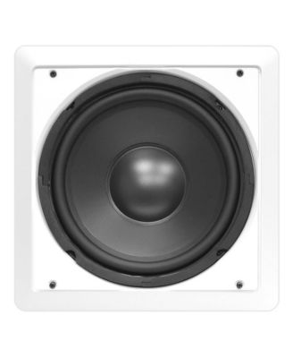 10" In-Wall/In-Ceiling High Power Subwoofer with Dual Voice Coil, Flush Mount, White