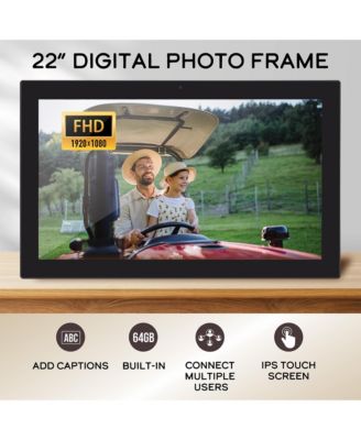 22” SMART Digital Photo Frame, Touchscreen, Up to 100,000 photos